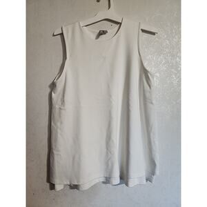 Asos Womens Top Heavyweight Off White Scoop Neck sz 8 Flowy Lined